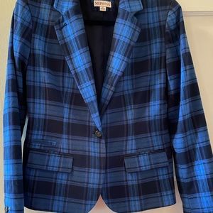 Merona Blue Plaid Blazer